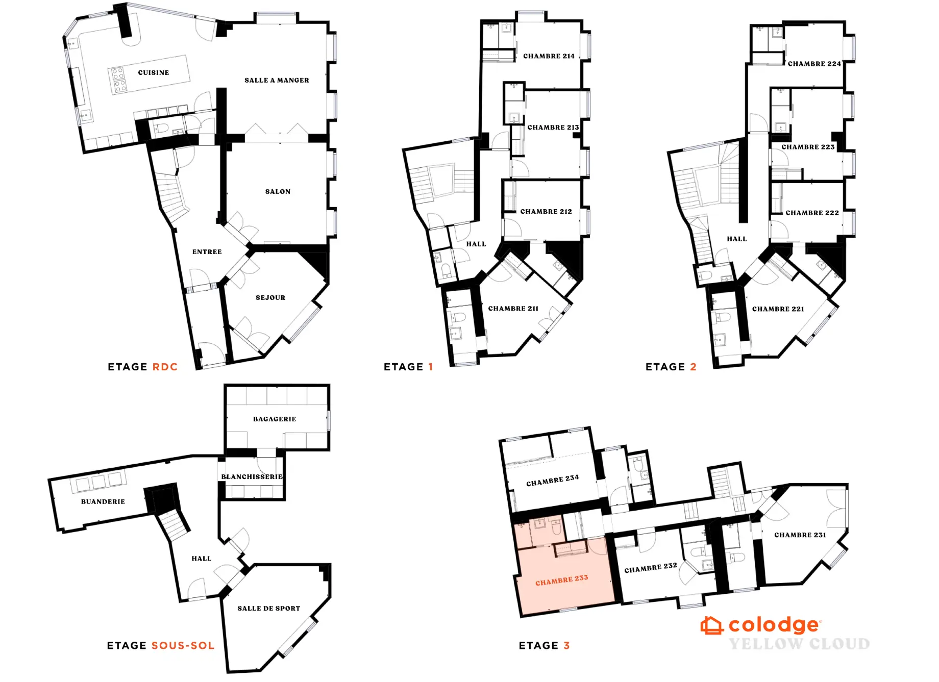 plan chambre 233 yellow
