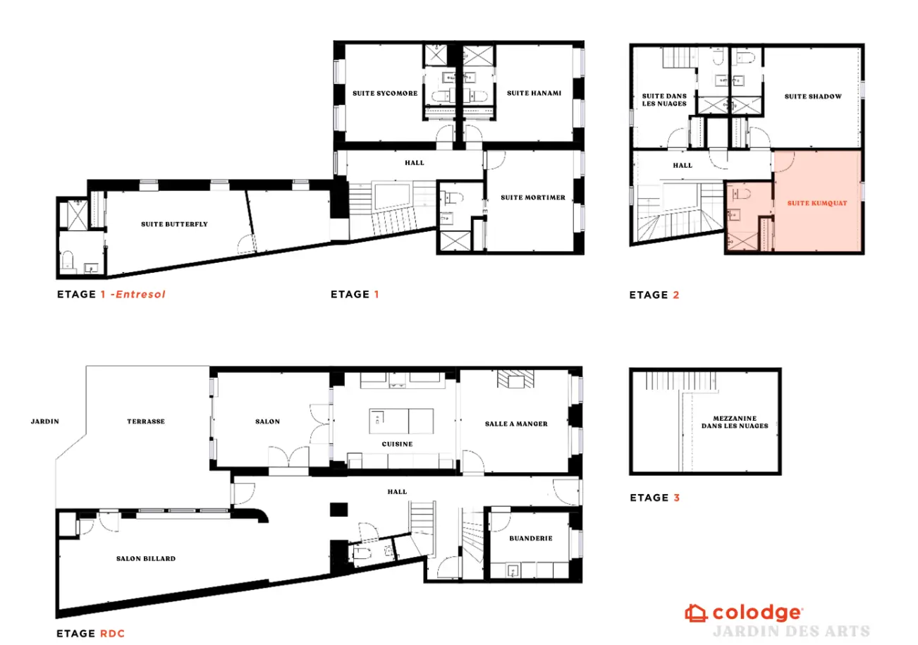 Chambre Kumquats plan
