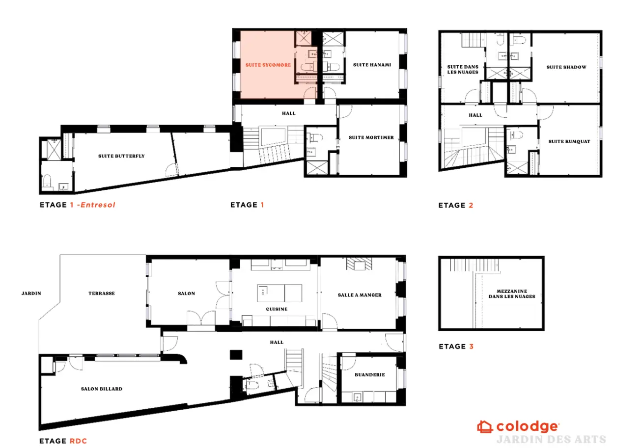 Chambre sycomore plan